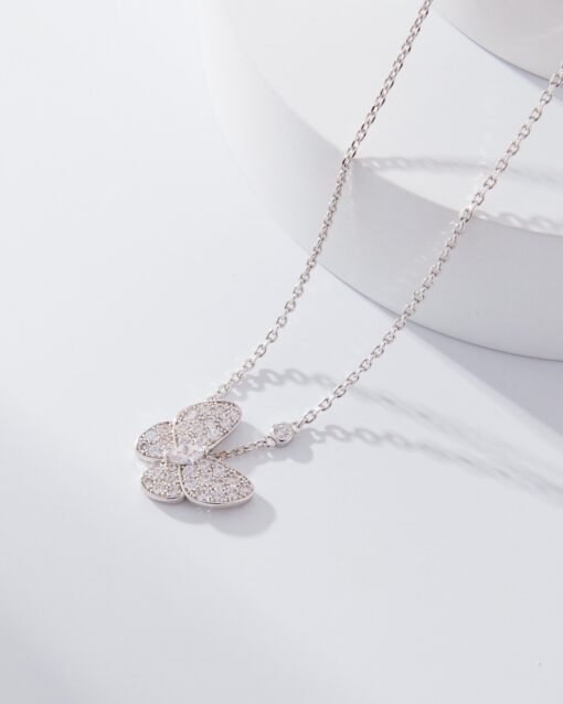 Van Cleef Arpels VCA Butterfly Full Diamond Necklace - 图片 3