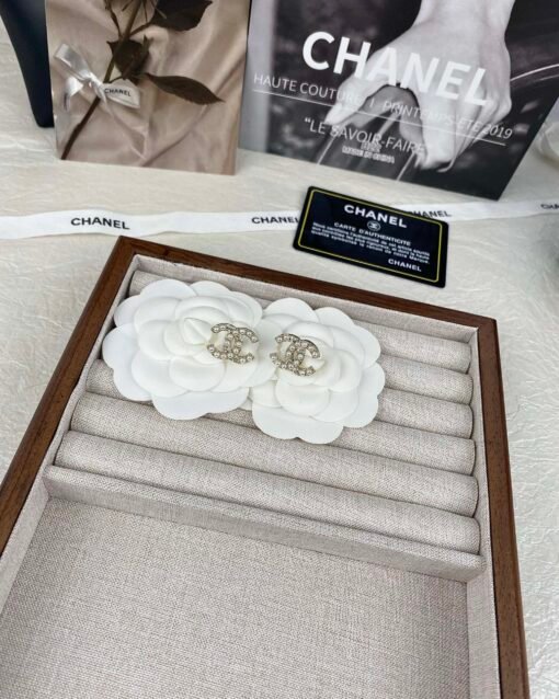 CHANE Chanel new style Xiaomi bead double c diamond earrings - 图片 5