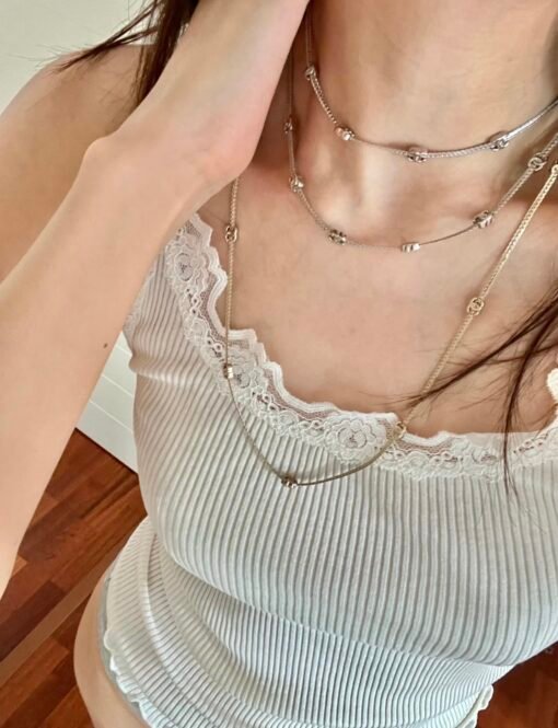 Chanel Snake Bone 5 Flowers Choker Snake Bone Necklace】 - Image 8