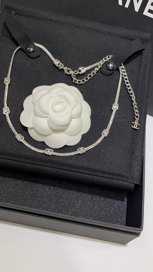 flowers silver
 24B new seven-flowered double C silver snake bone chain necklace choker

Slim snake bone chain embellishes 7 silver classic double C
Clean and fashionable temperament, it looks very comfortable
It's so versatile and practical. It's worthy of being the hit this season - Image 4