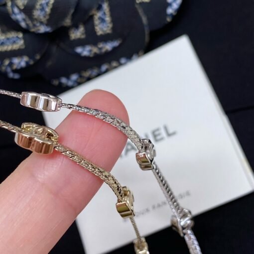 Chanel Snake Bone 5 Flowers Choker Snake Bone Necklace】 - Image 7