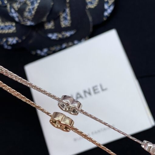 Chanel Snake Bone 5 Flowers Choker Snake Bone Necklace】 - Image 8