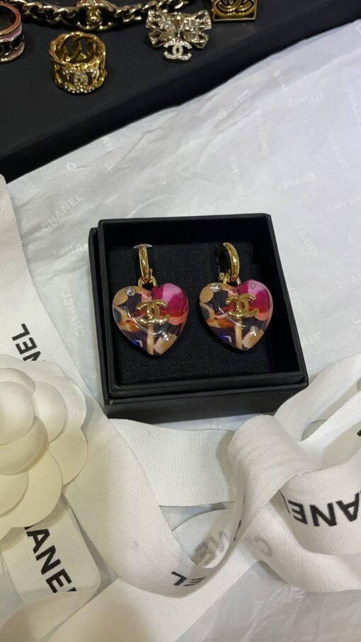 24A new color love gold double C earrings - 图片 5