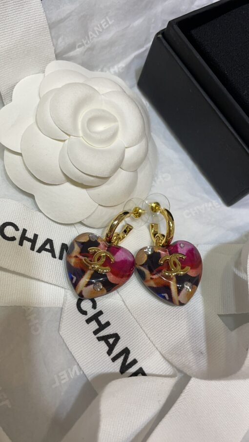 24A new color love gold double C earrings - 图片 3