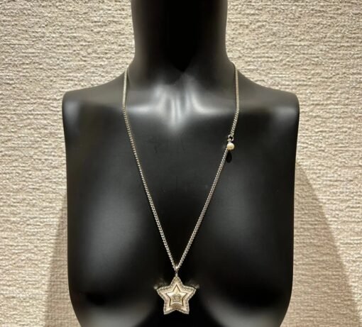 Chanel CHANE new five-pointed star pearl edge diamond diamond necklace - Image 2