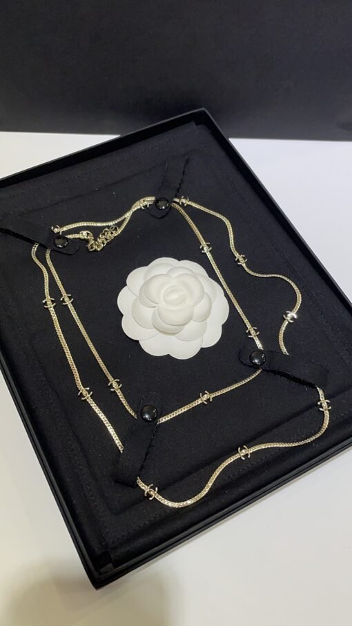 15 flowers arrive today
 24B new style fifteen flowers double C light gold snake bone chain long necklace sweater chain - Image 2