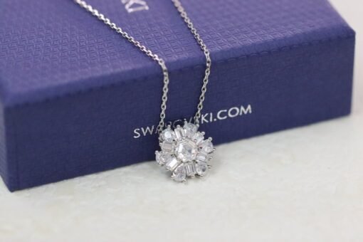 Swarovski silver irregular daisy clavicle necklace - 图片 6