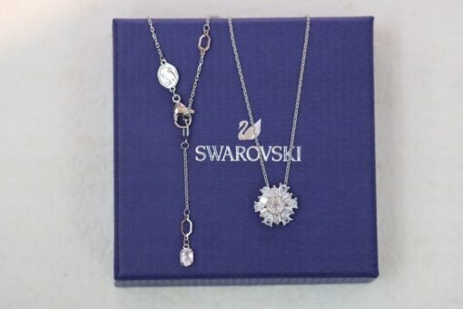 Swarovski silver irregular daisy clavicle necklace - 图片 7