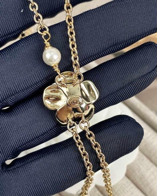 Chanel new style flowers, leaves, tassels, pearls, versatile necklace, sweater chain - Image 4