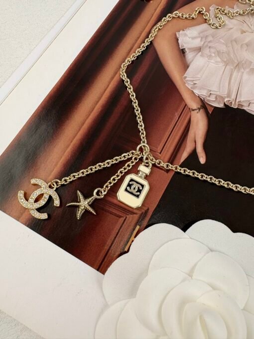 Chanel new style perfume bottle elements five-pointed star simple necklace - Image 4