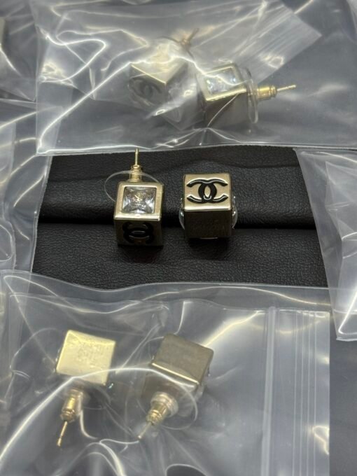 Chanel new square double c oil-drop earrings - 图片 5