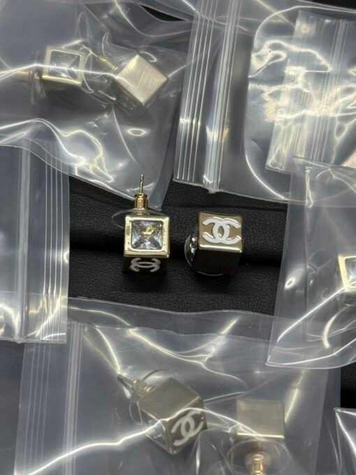 Chanel new square double c oil-drop earrings - 图片 2