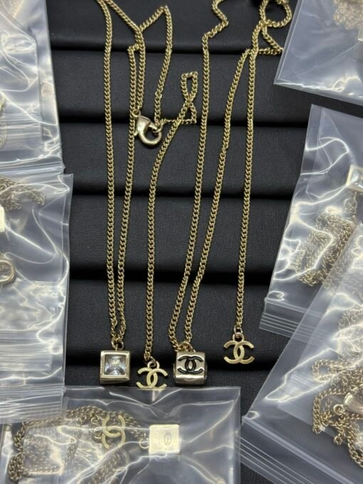 Chanel new square double c oil-drop necklace - Image 4