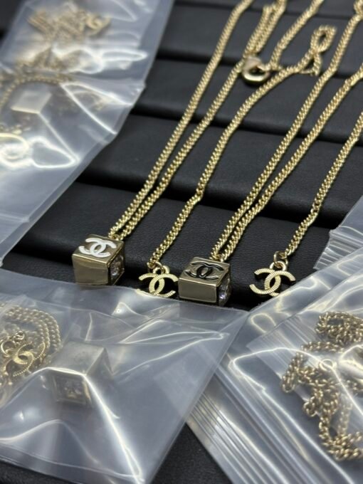 Chanel new square double c oil-drop necklace - Image 2