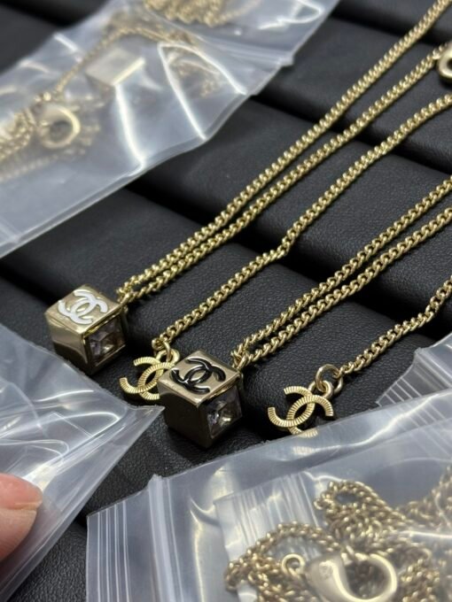 Chanel new square double c oil-drop necklace - Image 3