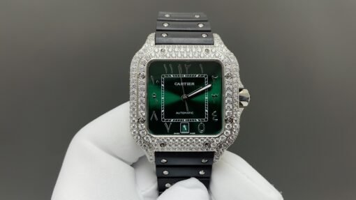 THB NewatchCartier Santos Middle East Full Diamond Model - 图片 4