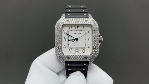 THB NewatchCartier Santos Middle East Full Diamond Model - 图片 4