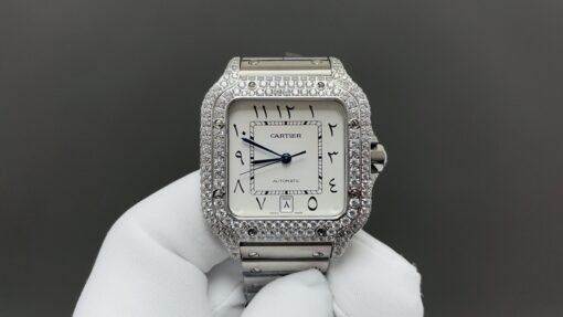 THB NewatchCartier Santos Middle East Full Diamond Model