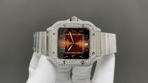 THB NewatchCartier Santos Middle East Full Diamond Model - 图片 4