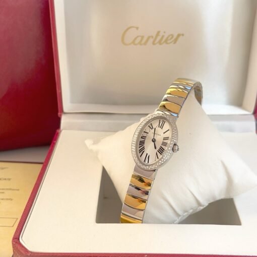 Silver and Gold for Baiignoir de Cartier/oval shape bracelet Watch - 图片 5