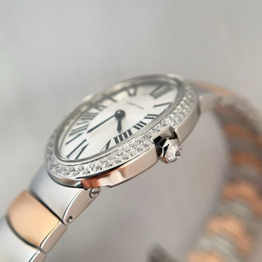 Silver and pinkgold for Baiignoir de Cartier/oval shape bracelet Watch - 图片 9