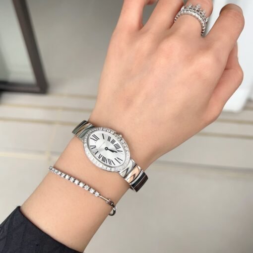 Silver and pinkgold for Baiignoir de Cartier/oval shape bracelet Watch - 图片 10