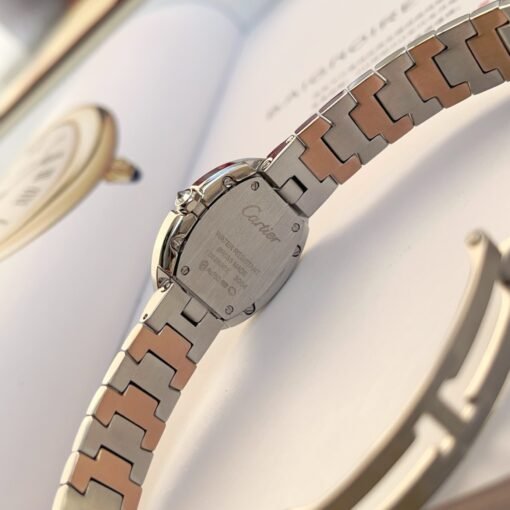 Silver and pinkgold for Baiignoir de Cartier/oval shape bracelet Watch - 图片 5