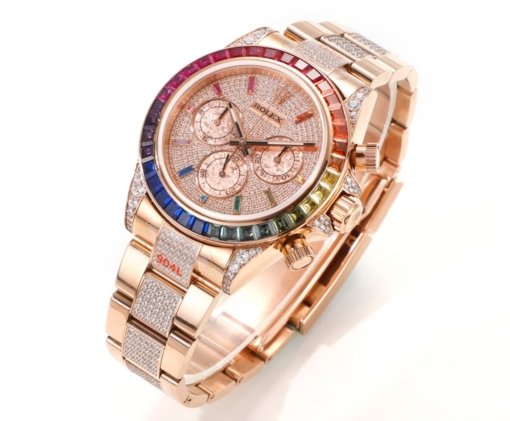 MS Factory
Over the Rainbow - Rolex Rainbow Daytona
Platinum Eye Cal.7750 Mechanical Chronograph - 图片 2