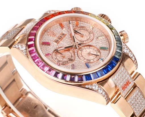 MS Factory
Over the Rainbow - Rolex Rainbow Daytona
Platinum Eye Cal.7750 Mechanical Chronograph - 图片 3