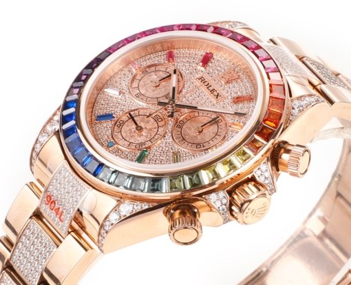 MS Factory
Over the Rainbow - Rolex Rainbow Daytona
Platinum Eye Cal.7750 Mechanical Chronograph - 图片 4