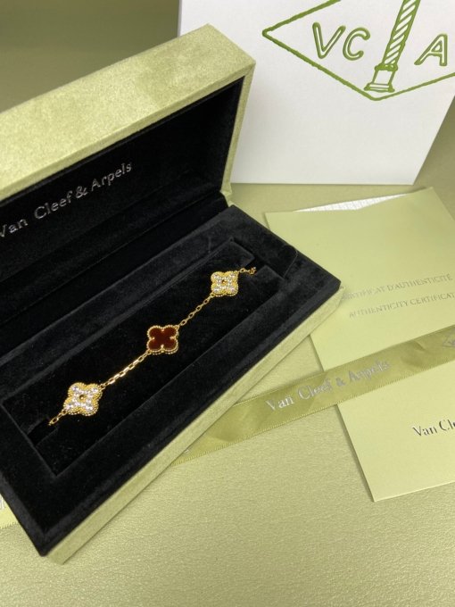 Van Clerk Arpel Bracelet VCA Rose Diamond Bracelet Platinum Gold Rose Gold - Image 4