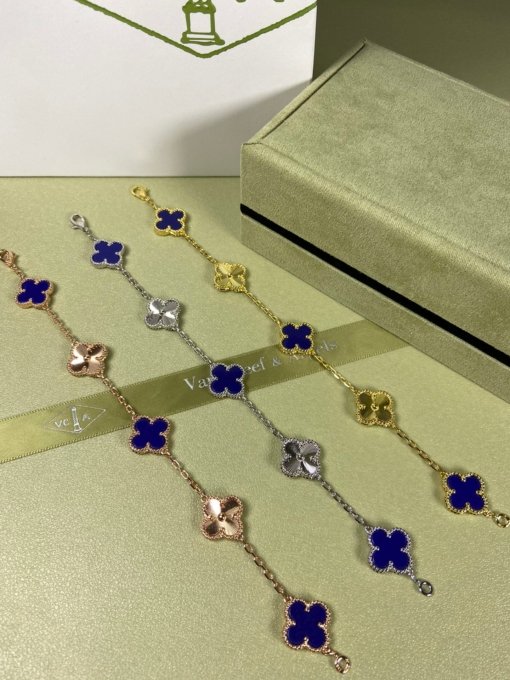 Van Clerk Arpel Bracelet VCA Five-flowered Laser Bracelet Platinum Gold Rose Gold