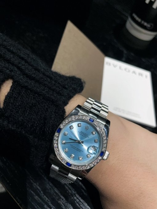 Rolex Daydate  Series Classic Women's Models Solid Core Steel Belt - 图片 8