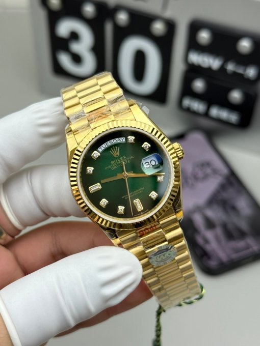 TWS Rolex 36mm Smoky Green DD Shipping Real Shot - 图片 2