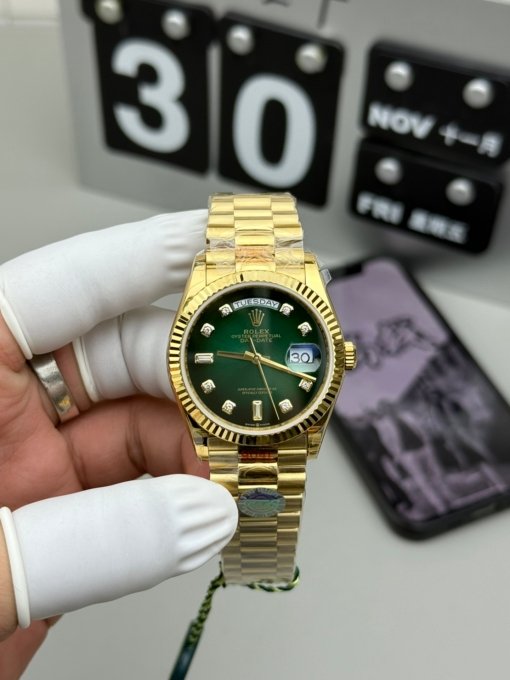 TWS Rolex 36mm Smoky Green DD Shipping Real Shot