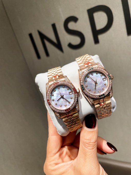 Rolex Daydate  Series Classic Women's Models Solid Core Steel Belt - 图片 7
