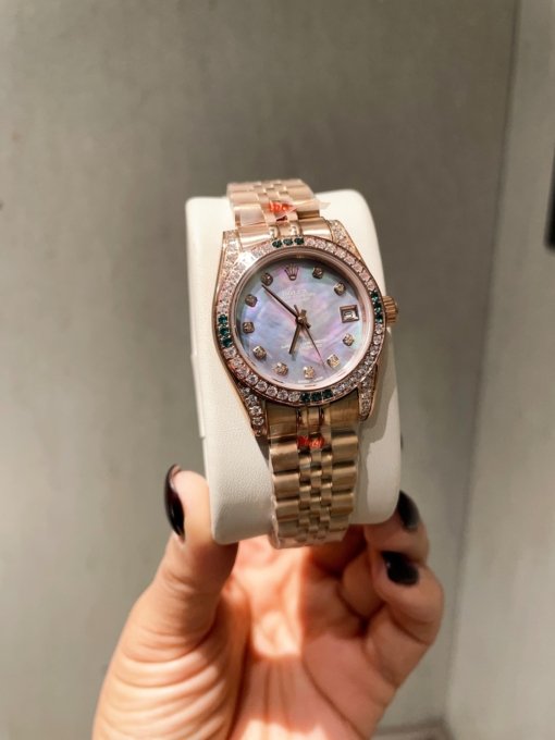 Rolex Daydate  Series Classic Women's Models Solid Core Steel Belt - 图片 4