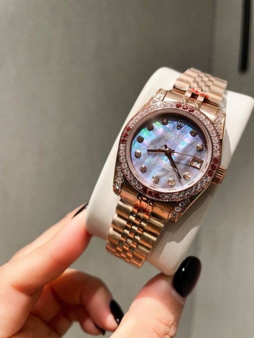 Rolex Daydate  Series Classic Women's Models Solid Core Steel Belt - 图片 2